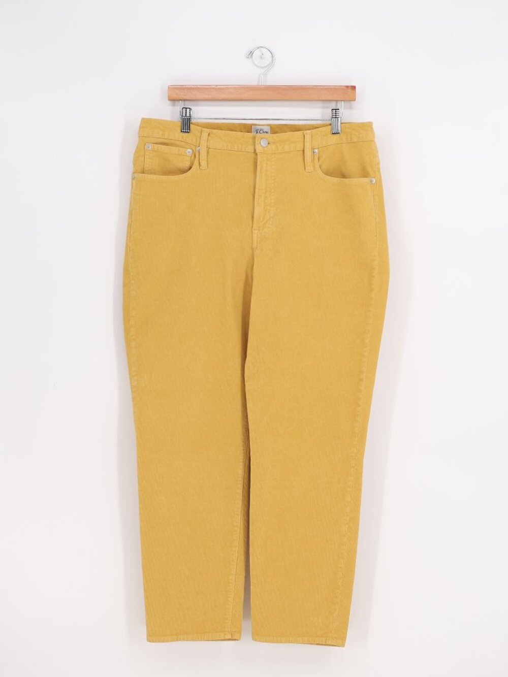 J. CREW Vintage Slim-Straight Corduroy Pant in Yellow Size 33